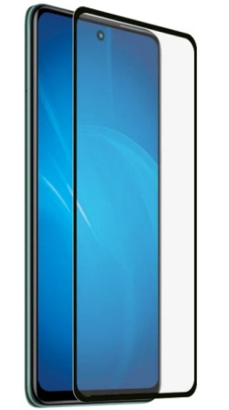 Защитное стекло для Infinix Hot 11s/20s с цветной рамкой (fullscreen+fullglue) DF inColor-04 (black)