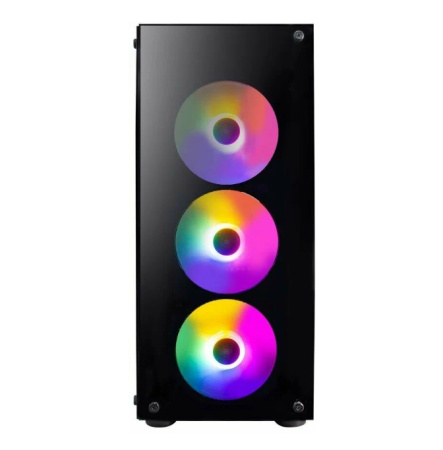 Корпус ATX Б_БП 1STPLAYER FIRE DANCING V3-B (USB, Audio, 4x120mm LED, черный)[V3-B-4F1]