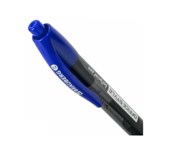 Ручка шариковая BRAUBERG "Office Style" автомат, синяя (144210)