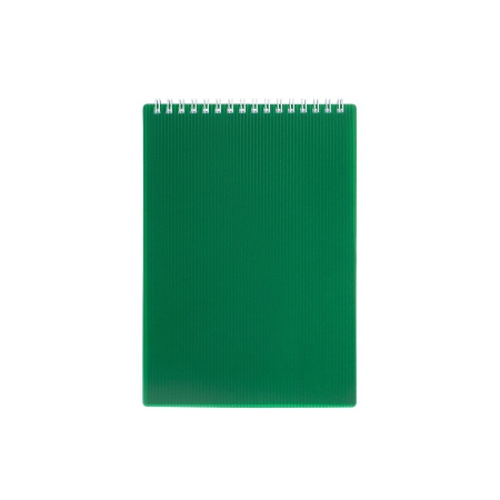 Блокнот Hatber А5 80л. "VELVET" пласт. обложка, зеленый, гребень, 80Б5В1гр_01607