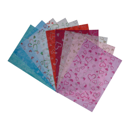 Декоративная калька "Сердечки", 10л., 10цв., Hobby Time 11-410-277