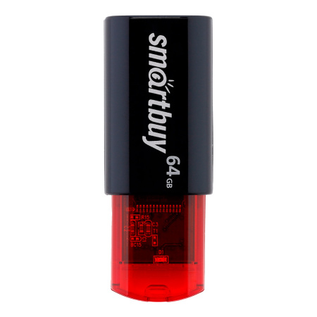 Флеш-накопитель USB2.0 64GB SmartBuy Click (SB64GBCL-K) красно-черный