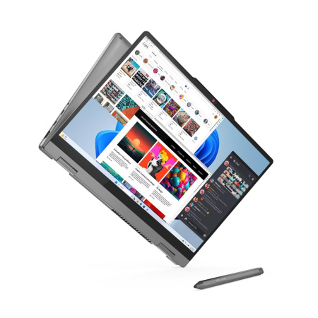 Ноутбук Lenovo IdeaPad 5 2-in-1 14IRH9 Core i7 13620H 16Gb SSD512Gb Intel UHD Graphics 14" OLED Touch WUXGA (1920x1200) без ОС grey WiFi BT Cam (83KX0041PS)