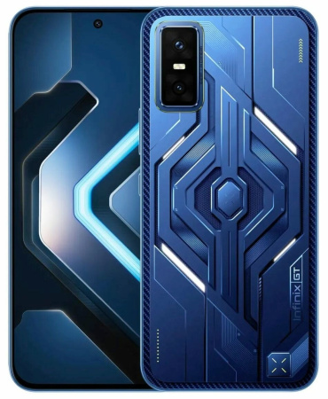Смартфон INFINIX GT 30 8Гб 256Гб Cyber Blue 6.78", AMOLED, 2720*1224, 4*2.1+4*2.6ГГц, 64+8Мп, 13Мп, 5G, NFC, 5500мАч, And 15