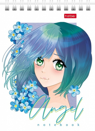 Блокнот Hatber А6 40л. "Ангелы аниме" 40Б6В1гр