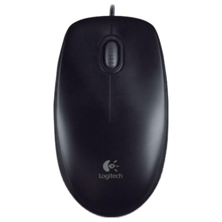 Мышь USB Logitech B100 (910-003357/910-006605/910-005547) оптическая, 800dpi, кабель 1.8м, Black