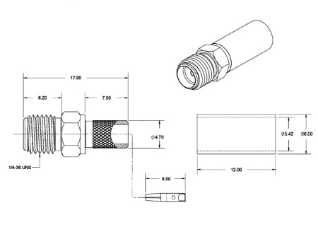 Разъем SMA-F, кабельный, обжим, RG-58, SMA-C58J