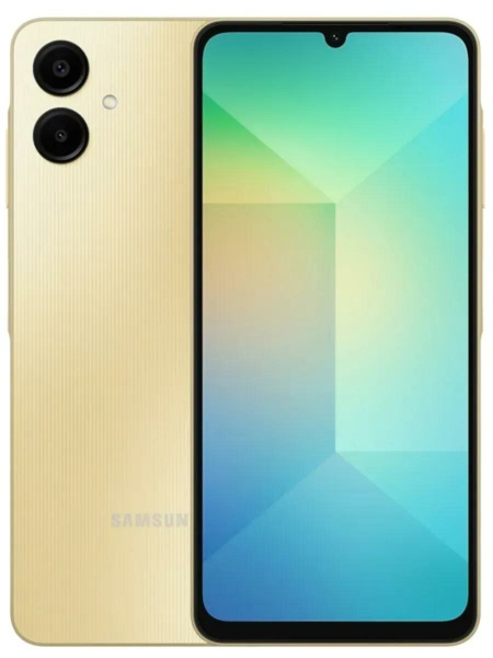 Смартфон Samsung Galaxy A06 4Гб 64Гб SM-A065 Золото 6.7", IPS, 1600*720, 2*2+6*1.8ГГц, 50+2МП, 8Мп, 4G, 5000мАч, And14