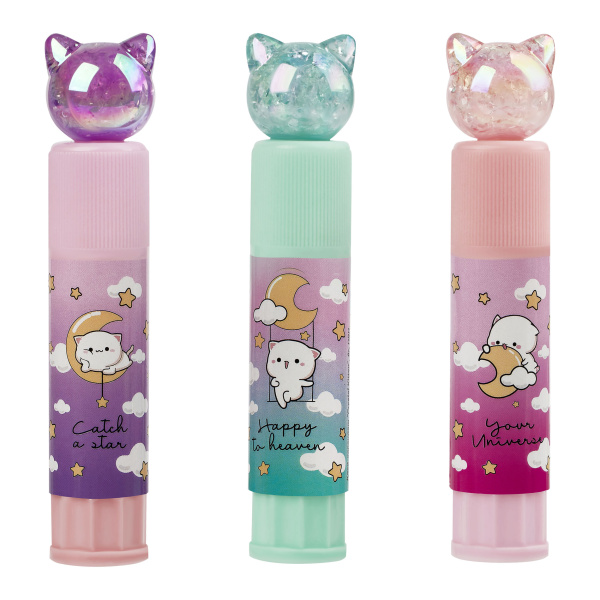 Клей-карандаш MESHU "Crystal Kitten" 8гр. ассорти (MS_65160)