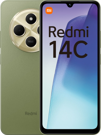 Смартфон Xiaomi Redmi 14C 4Гб 128Гб Sage Green 6.88", IPS, 1640*720, 2*2.0+6*1.7ГГц, 50+0.08Мп, 13Мп, NFC, 4G, 5160мАч, And 14