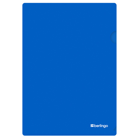 Папка-уголок А4 200мкм. BERLINGO "Soft Touch" синий (LFp_A4981)