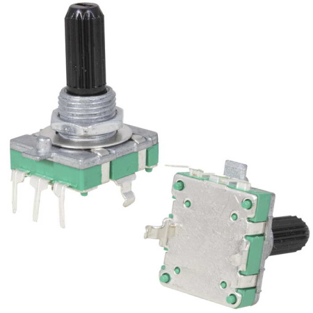 Энкодер инкрементальный EC160, вертикальный, 12импульсов, 17.5*15.4мм, вал с насечкой 20мм