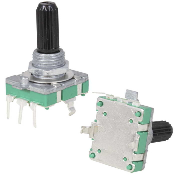 Энкодер инкрементальный EC160, вертикальный, 12импульсов, 17.5*15.4мм, вал с насечкой 20мм