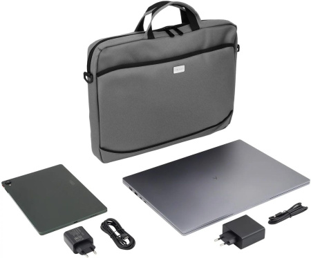 Сумка_для_ноутбука 17" Digma W-211 серый полиэстер (W211GBK)