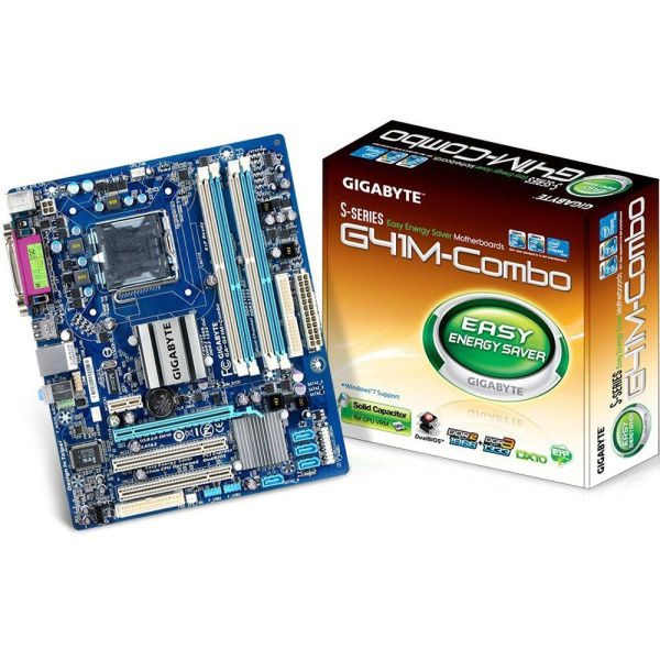 Материнская плата Gigabyte GA-G41M-COMBO-GQ, Socket 775, Intel®G41+ICH7, 2xDDR3-1066+2xDDR2-1066, D-SUB, 1xPCI-Ex16, 1xPCI-Ex1, 2xPCI, 4xSATA2, 1xIDE, 6 Ch Audio, GLan, (4+4)xUSB2.0, COM, LPT, 2xPS/2, mATX, BOX {10}