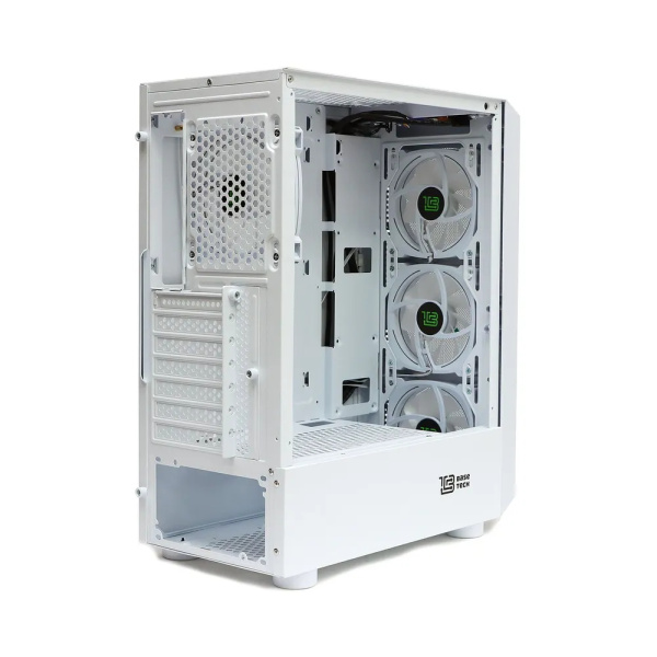 Корпус ATX Б_БП BaseTech eXtreme GFX-03 (USB3.0,Audio,TG,белый,4х120мм ICE BLUE RGB)[BT-GFX-03W-MESH-4F-IB]