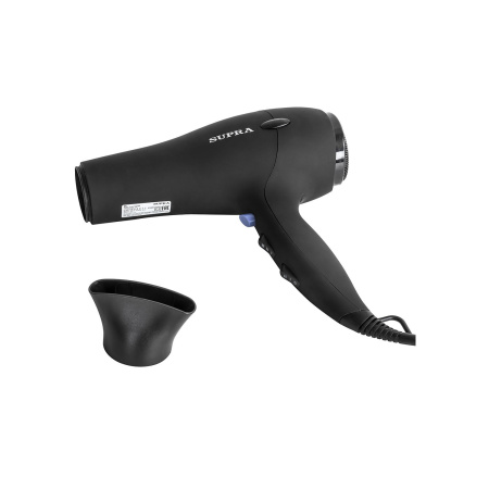 Фен Supra PHS-2204L Black 2200Вт, 3 режима, 1 насадка