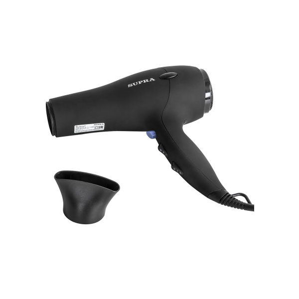 Фен Supra PHS-2204L Black 2200Вт, 3 режима, 1 насадка