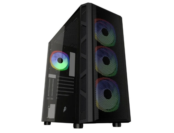 Корпус E-ATX Б_БП 1STPLAYER FIREBASE XP-E (USB, Audio, 4x120mm LED, черный)[XP-E-4F1]