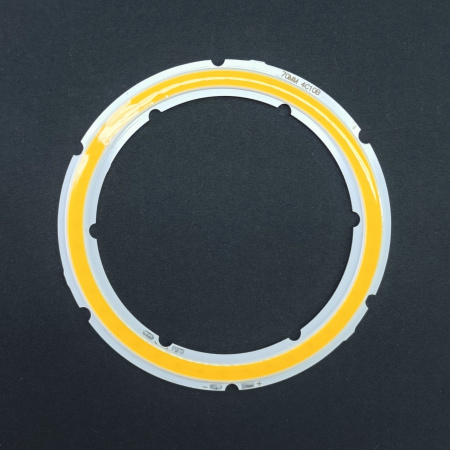 Светодиод COB кольцо  D70/d54мм, DC 12в, 8вт, белый теплый, 3000..3500K