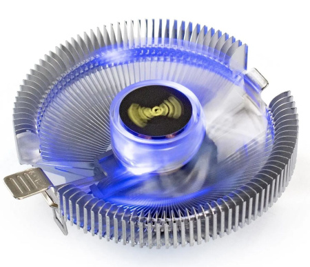 Кулер S115х/775/1200/1700/1851/AMx ExeGate Wizard EE91-BLUE (75W/90mm/2200rpm/Al/Blue Led)