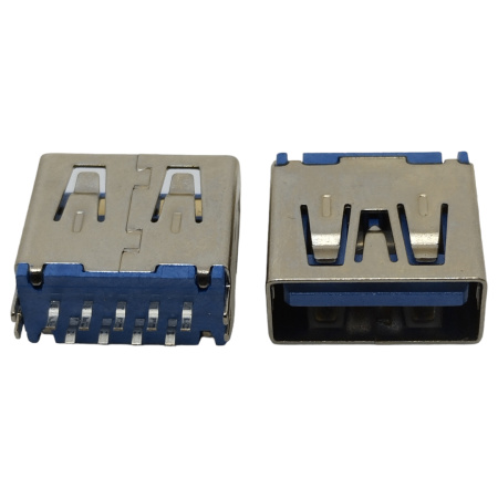 Разъём USB №164 ver.3.0 female 10мм, 180 градусов