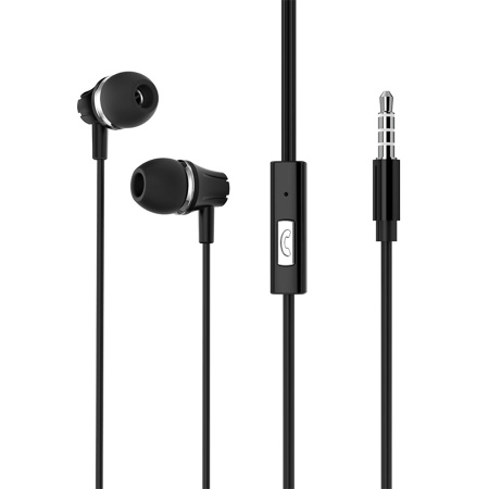 Гарнитура проводная BOROFONE BM21 вставные, кабель 1.2м, черный