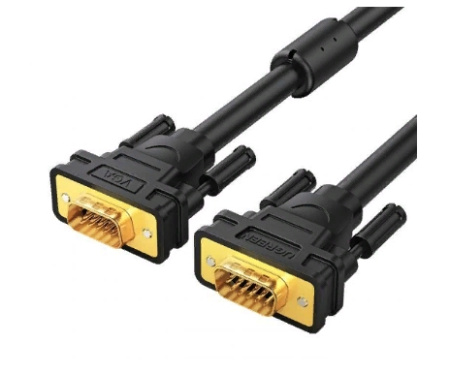 Кабель соединительный VGA(m) - VGA(m)  1.5м UGREEN, черный VG101 (11630)