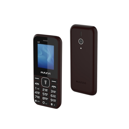 Сотовый Maxvi C27 Brown 2sim/1.77"/160*128/microSD/0.3МП/Bt/600мАч/моноблок