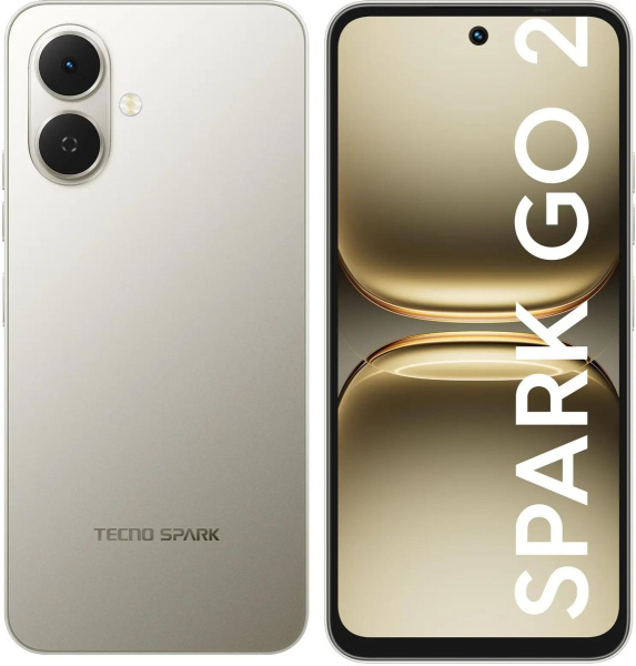 Смартфон Tecno SPARK Go 2 3Гб 64Гб Titanium Grey 6.67", IPS, 1600*720, 2*1.8+6*1.6ГГц, 13Мп, 8Мп, 4G, 5000мАч, And 15