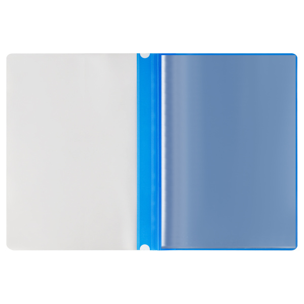 Скоросшиватель пластиковый А4 160мкм. СТАММ с 10 вкладышами, с перфорацией, синий (ММ-31756)