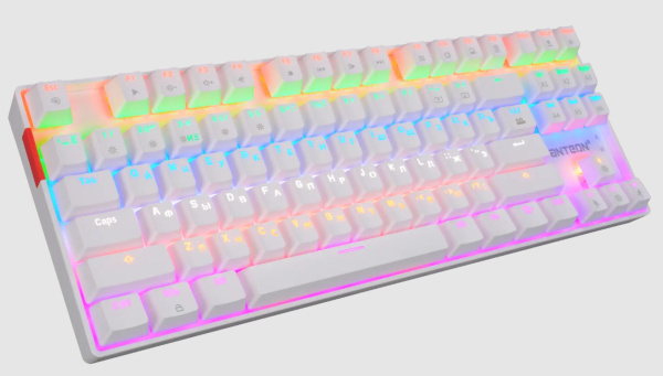 Игровой набор Jet.A Panteon GS800 (механическая клавиатура + прогр. ультралёгкая мышь) Белый