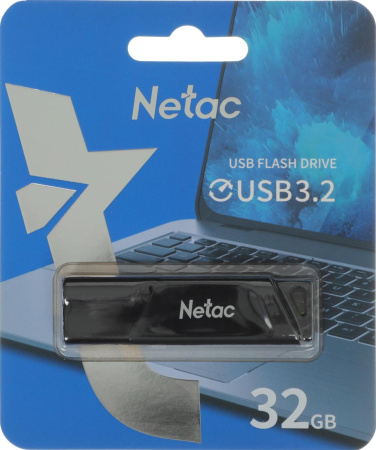 Флеш-накопитель USB3.2 32Gb Netac U336S (NT03U336S-032G-32BK) черный, пластик, защита от перезаписи