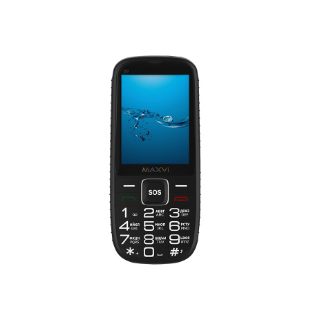 Сотовый Maxvi B9 Black 2sim/2.8"/320*240/microSD/0.3МП/Bt/2000мАч/моноблок