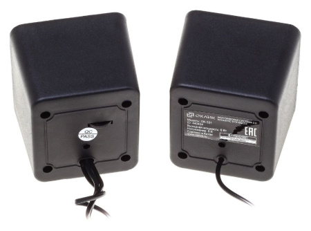 Актив.колонки 2.0 Оклик OK-331 6Вт, Black