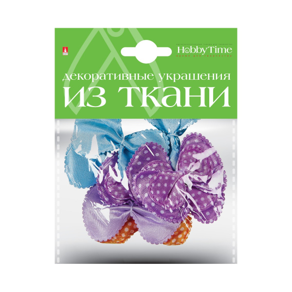 Декоративные украшения из ткани, набор №12, "Бантики L" Hobby Time 2-159/08