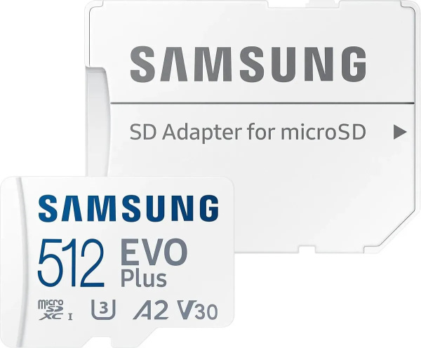 Карта_памяти MicroSDXC 512GB Samsung EVO Plus Class 10 UHS-I U3 V30 (MB-MC512KA/KR) (SD адаптер)