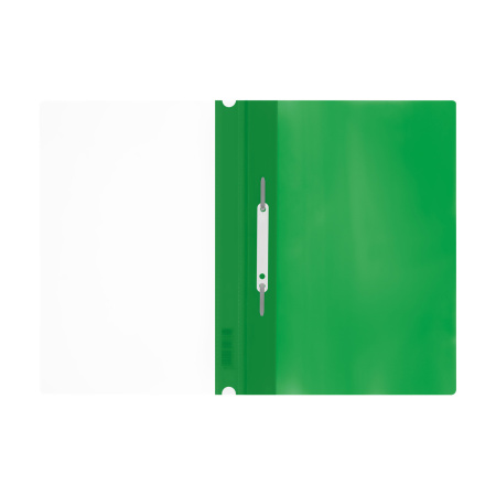 Скоросшиватель пластиковый А4 160мкм. СТАММ с перфорацией, зеленый (ММ-32256)