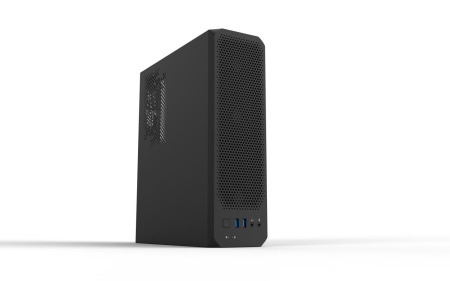 Корпус с блоком питания 230W/ Case Foxline FL-1004-TFX230B-85 mATX case, black, w/PSU TFX 230W 85+ bronze, w/2xUSB3.0, HDA, w/pwr cord, w/8cm FAN
