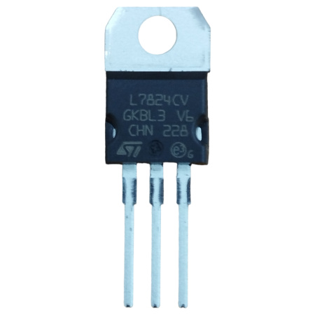 микросхема L7824CV, линейный стабилизатор напряжения, +24В, 1.5А, TO220