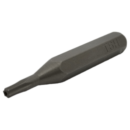 Бита Torx Tamper  T6H l=28мм S2 (под патрон Hex 4мм) Kingeser