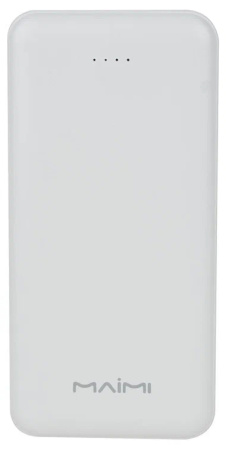Аккумулятор внешний 10000_mAh MAIMI Mi1  2USB/Micro/Type-C (белый)