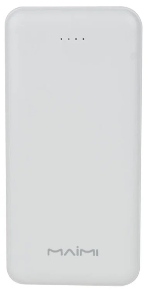 Аккумулятор внешний 10000_mAh MAIMI Mi1  2USB/Micro/Type-C (белый)