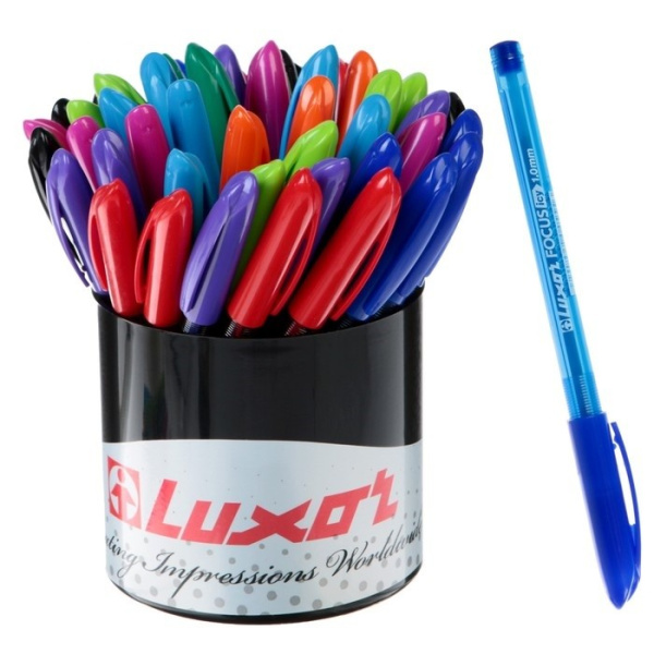 Ручка шариковая LUXOR "Focus Icy" ассорти 1мм. (1760/56 DU)