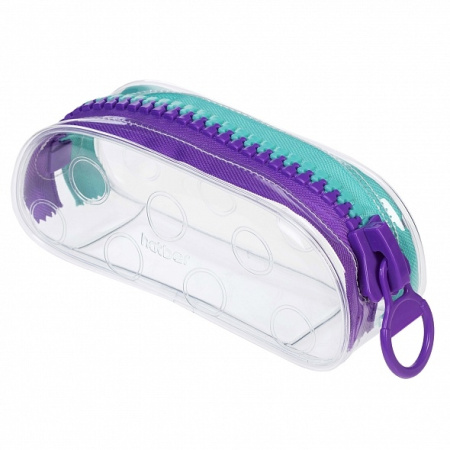 Пенал Hatber 1 отделение "ZIPPER Crystal" 20.5х7х8см ПВХ (NPn_45191)