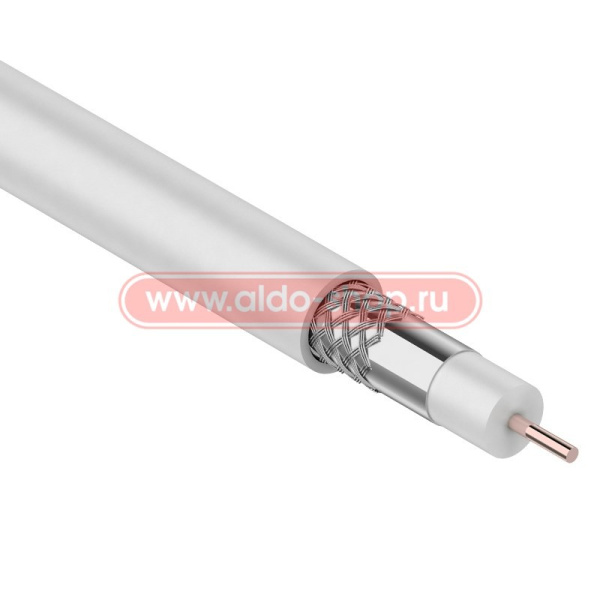 Кабель коаксиальный 75Ом, OD6.0мм, внутр., PVC CCS/Al/Al 48%, метражом, PROconnect RG-59/U 01-2621
