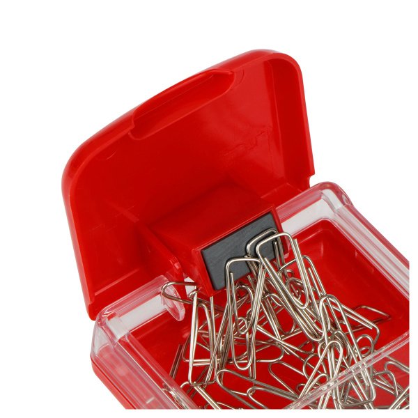 Скрепочница СТАММ, с крышкой, ассорти (ПС-31122)