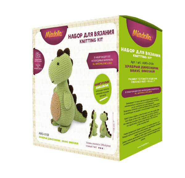 Набор для вязания "Miadolla" AMG-0108 Храбрый динозаврик