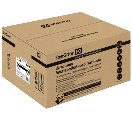 ИБП ExeGate FineSine SX-1000.LCD.AVR.2SH 1000VA/600W, LCD-дисплей, AVR, 2*Schuko, внешний АКБ 12В до 250Ач (в комплект не входит)