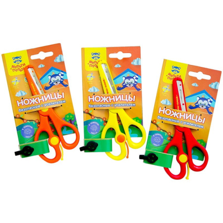 Ножницы 14см "Приключения Енота", с усилителем, детские (MS_11139)